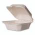 VEGWARE WH6HW Nourish Molded Fiber Takeout Containers, Compostable, 5.9 x 5.9 x 2.9, White, Sugarcane, 400/Carton