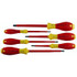 Wiha® Tools SoftFinish® Insulated Screwdriver Set, Metric, Includes 3-Phillips®/3-Slotted, 6-Pc