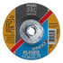 Pferd Type 27 General Purpose PSF-INOX Depressed Center Wheel, 4-1/2 in dia, 1/4 in Thick, 5/8 in Arbor, 24 Grit