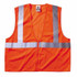 Ergodyne GloWear® Safety Vest, 8210Z, Mesh, Class 2, Type R, 2 in Reflective Tape, 2 Pockets, Zipper, Large/X-Large, Orange