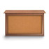 United Visual Products UVDSB4530-CEDAR Enclosed Cork Bulletin Board: 45" Wide, 30" High, Cork, Natural Tan