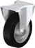 Blickle 412494 Rigid Top Plate Caster: Solid Rubber, 5" Wheel Dia, 1-9/16" Wheel Width, 550 lb Capacity, 6-3/32" OAH