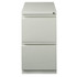 Hirsh 19307 Mobile Pedestal: 2 Drawers, Steel, Light Gray