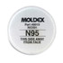Moldex 8000 Series Particulate Filter, Non-Oil Based Particulates, N95, White