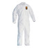 Ansell KleenGuard™ A30 Coveralls, Zipper Front, Elastic Back, Wrist and Ankles, White, 2X-Large