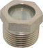 LDI Industries LSP51-05 3/4" Sight Diam, 3/4" Thread, 0.94" OAL, High Pressure Fused Pipe Thread, Open View Sight Glass & Flow Sight
