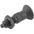 KIPP K0338.2412 M20x1.5, 25mm Thread Length, 12mm Plunger Diam, Hardened Locking Pin Knob Handle Indexing Plunger
