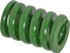 Associated Spring Raymond 106-812 Die Spring: 2" Hole Dia, 1" Rod Dia, 3" Free Length, Green