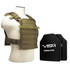 NcSTAR BPLCVPCFL2995T-A Fast Plate Carrier w/11''X14'' Level III+ PE STR's Cut 2X Hard Balllistic Plates