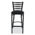 JMC FURNITURE WHBSBLK White Horse Series Barstools, Supports Up to 300 lb, 29.5" Seat Height, Black Seat/Back, Black Frame