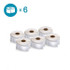 Dymo 2050764 Label Maker Label: White, Paper, 2-1/8" OAL, 1" OAW, 500 per Roll, 6 Roll