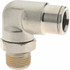 Norgren 101471238 Push-To-Connect Tube to Male & Tube to Male BSPT Tube Fitting: 90 ° Swivel Elbow Adapter, 3/8" Thread