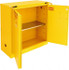 Securall Cabinets A330 Standard Cabinet: Self-Closing & Sliding, 1 Shelf, Yellow