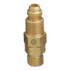 Western Enterprises Inert Arc Hose and Torch Adaptor, Straight, 200 psig, Brass, B-Size 5/8 in-18 RH (M) to CGA-022 9/16 in-18 RH (M)
