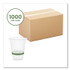 VEGWARE R360YG 96-Series Cold Cup, 12 oz, Plastic, Clear/Green, 1,000/Carton