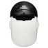 MCR Safety XO Skeleton Headgear with Molded Faceshield, Clear, 12-1/2 in L, 9 in H, Polycarbonate, Hardcoat