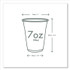 VEGWARE R200G 76-Series Cold Cup, 7 oz, Plastic, Clear/Green, 1,000/Carton