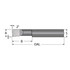 Scientific Cutting Tools B060500 Boring Bar: 0.06" Min Bore, 1/2" Max Depth, Right Hand Cut, Submicron Solid Carbide