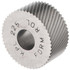 MSC KPL-225 Standard Knurl Wheel: 3/4" Dia, 90 ° Tooth Angle, 25 TPI, Diagonal, High Speed Steel