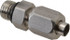 MSC TX-4-GC-A Stainless Steel Flared Tube Connector: 1/4" Tube OD, 7/16-20 Thread, 37 ° Flared Angle