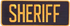 Hero's Pride 5260 SHERIFF Back Patch - Gold/Navy - 11''x4''