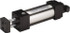 Norgren NB03A-N07-AACM0 Double Acting Rodless Air Cylinder: 1-1/8" Bore, 3" Stroke, 150 psi Max, 1/8 NPT Port, Clevis Mount