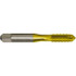 Greenfield Threading 300948 Straight Flute Tap: #4-48 UNF, 3 Flutes, Plug, 2B Class of Fit, High Speed Steel, TiN Coated