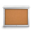 United Visual Products UVSDT4536-WHITE Enclosed Cork Bulletin Board: 45" Wide, 36" High, Cork, Natural Tan