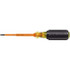 Klein Tools 612-4-INS Slotted Screwdriver: 1/8" Width, 7-3/4" OAL, 4" Blade Length