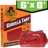 Gorilla 97030 Tarps & Dust Covers; Material: Polyethylene ; Shape: Rectangle ; Length (Feet): 8 ; Width (Feet): 6 ; Width (Inch): 72in ; Grommet: Yes