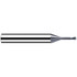 Fraisa X6535080 Corner Radius End Mill: 0.8 mm Dia, 0.80 mm LOC, 25 deg Helix, TiAlN & AlCrN Coated, Corner Radius End, Centercutting Series MicroX