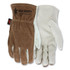 MCR Safety Cowhide Palm/Split Leather Back Drivers Gloves, 3204, Medium, Select  Cow Grain Palm, Beige/Brown