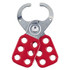Master Lock® Safety Lockout Hasps, Steel, 2-3/8 in W x 5 in L, 1-1/2 in Jaw dia