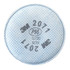 3M™ 2000 Series Particulate Filter, P95, Solids/Liquids/Oil Based Part/Metal Fumes, White