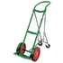 Anthony H/T Size Cylinder Cart, Sngl, 15 in W x 46 in H x 15 in D, 10 in dia x 1.75 in W Wheels, 2-Casters, Retractable Rear Assy