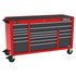 Proto J556741B-16SGPD Tool Roller Cabinets; Drawers Range: 16 Drawers or More ; Overall Weight Capacity: 900lb ; Top Material: Vinyl ; Color: Gray; Red ; Locking Mechanism: Keyed ; Width Range: 48" and Wider