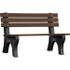 Vestil BEN-PECB-48-BKB 4' Long x 26-1/4" Wide, Recycled Plastic Bench Seat