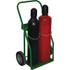 Saf-T-Cart™ Small & Medium Cylinder Cart, Holds 2 Cylinders, 9-1/2 in dia, 8 in Semi-Pneumatic Wheels