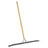 Magnolia Brush Non-Sparking Floor and Driveway Squeegee, Curved, 36 in, Black Rubber, Includes Steel Bracketed Handle