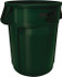 Rubbermaid fg263200dgrn Trash Can: 32 gal, Round, Green