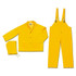 MCR Safety Classic Series Limited Flammability 3-Pc Rain Suit, Jacket/Hood/Pants, 0.35 mm, PVC/Polyester, Yellow, Large