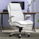 It"s about balance in the workplace nowadays-and the Serta Smart Layers Brinkley Executive Chair brings that and more. With a perfect mix of comfort and performance, this Serta office chair features 5 layers of foam with individually wrapped ComfortCoils for pressure point relief and temperature control during extended use. An ergonomic design with lumbar support and a waterfall seat cushion mean this high-back chair provides all-day comfort. Because when the job"s not cushy, the chair better be.  Upholstered in durable bonded leather with matching PVC.  Stylish and durable sculpted, flip-up arms with soft pads allow you to work close to the desk.  Seat side cable actuated paddle height & lockout adjustments.  Stylish painted nylon base.  Oversized casters for easier and smoother mobility.  Supports up to 275 lb.  Backed by the manufacturers 10-year limited warranty.  GREENGUARD certified - certified for low chemical emissions: UL.COM/GG - UL 2818. Ranked in two tiers: Certified and Gold.  Tested to meet ANSI/BIFMA Performance Standards - Manufacturer testing has been conducted on this product to meet specific performance requirements and safety standards set forth by the American National Standards Institute (ANSI) and the Business and Institutional Furniture Manufacturers.  Less harsh chemicals - made with fewer harsh chemicals, or safer chemicals than typical alternatives, helping  reduce your use of and exposure to substances that may be more harmful to your health and the environment.