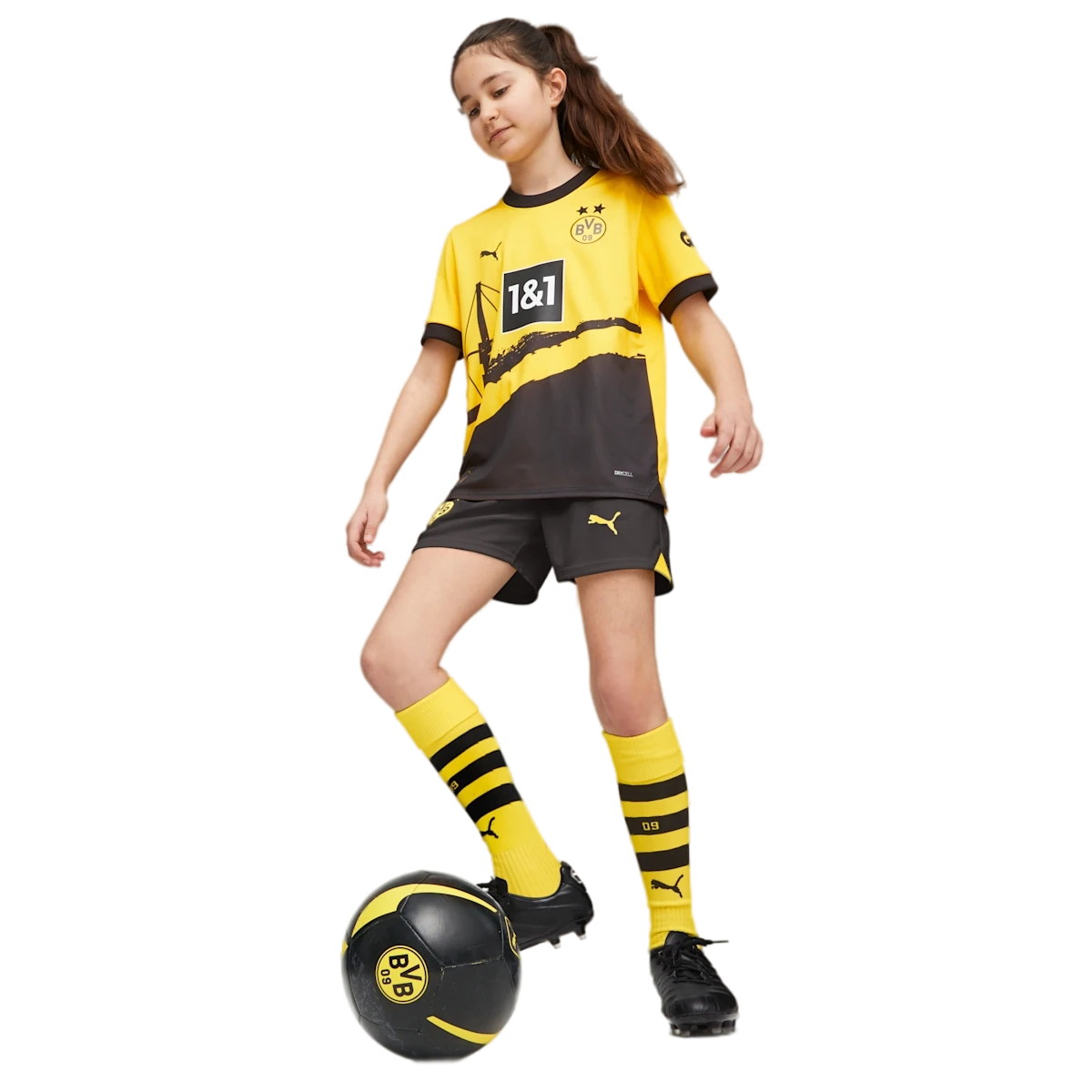 Borussia Dortmund 23/24 Kid's Home Shirt and Shorts
