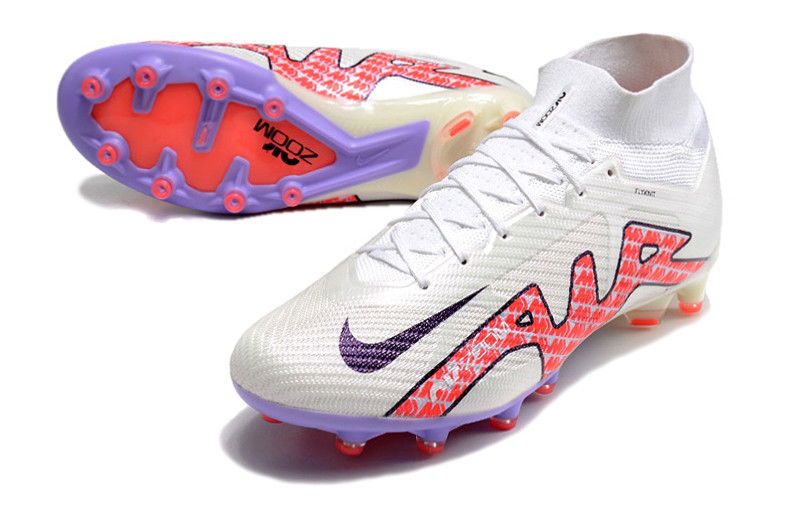 Nike Air Zoom Mercurial Superfly 9 Elite AG Football Boots - White/Purple/Red