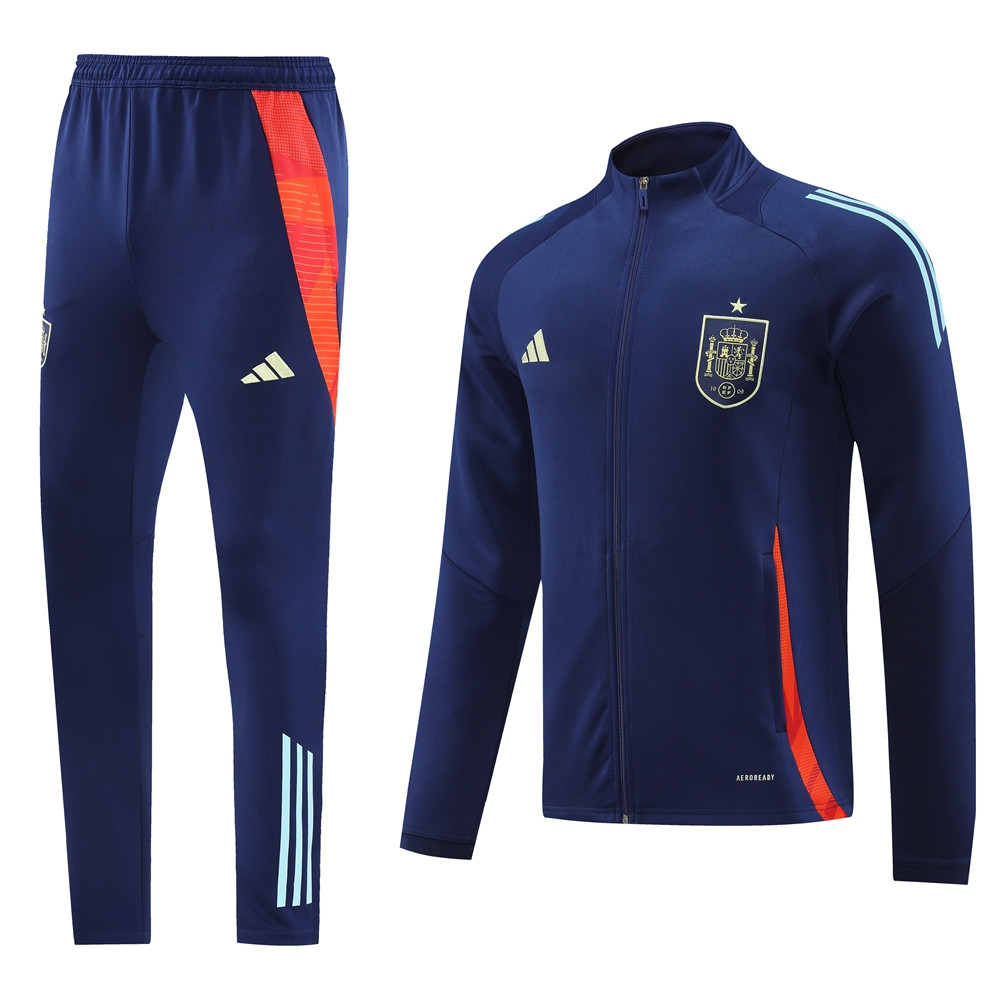Spain 24/25 Men's Dark Blue Long Zip Jacket