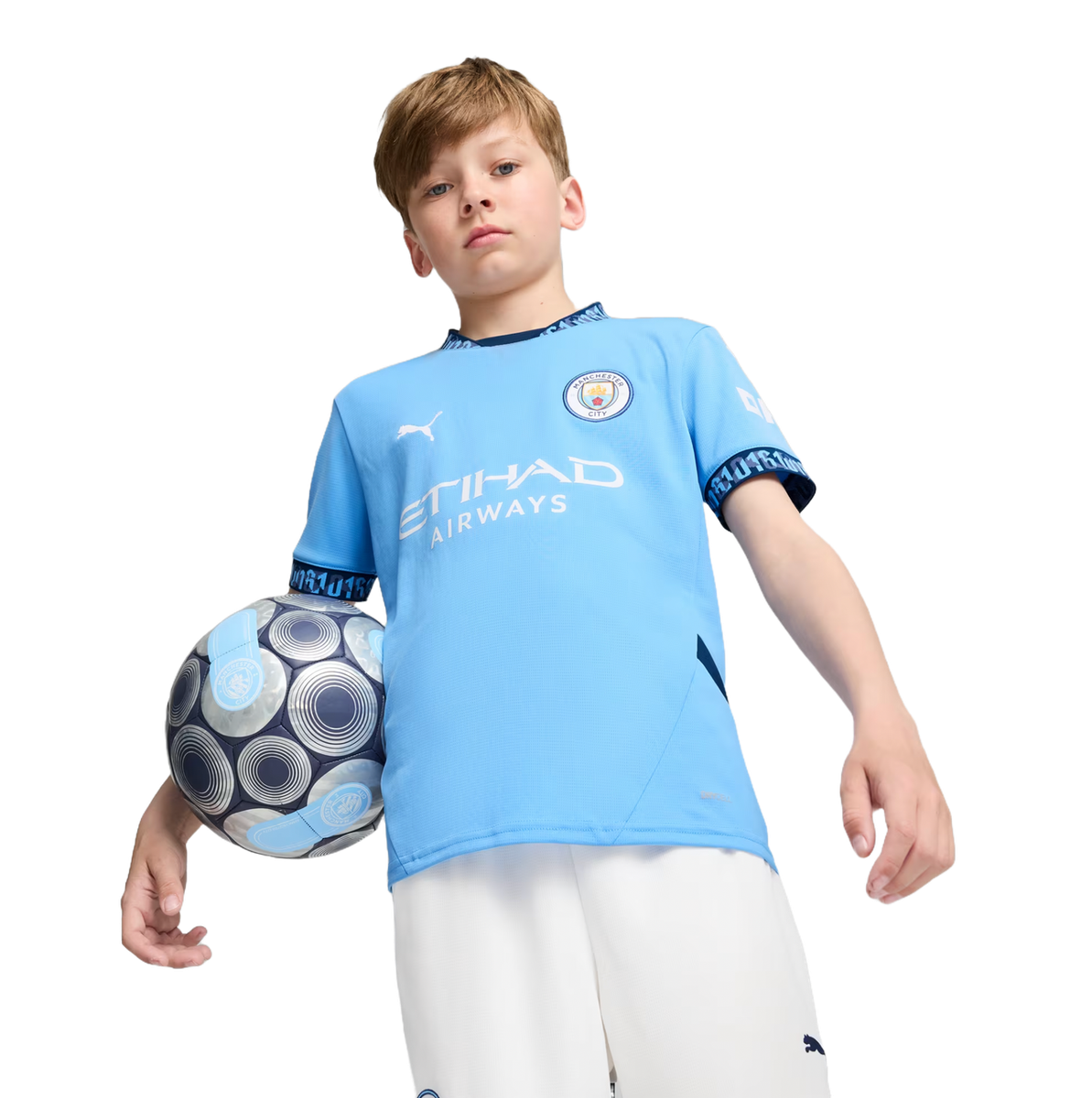 FODEN #47 Manchester City 24/25 Kid's Home Shirt and Shorts - Man City Font