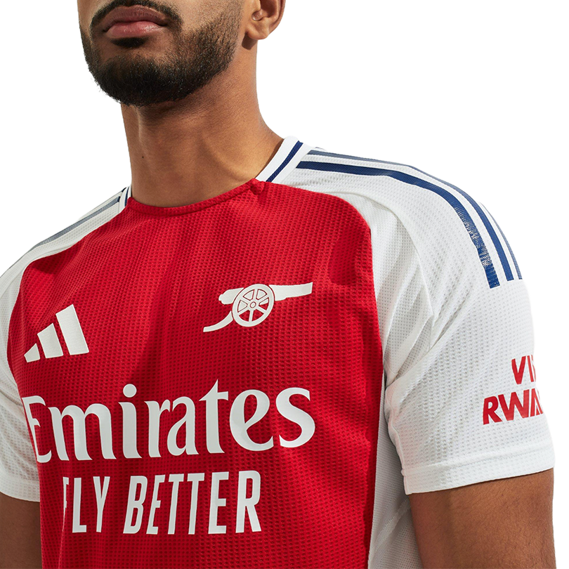 RICE #41 Arsenal 24/25 Authentic Men's Home Shirt - Arsenal Font