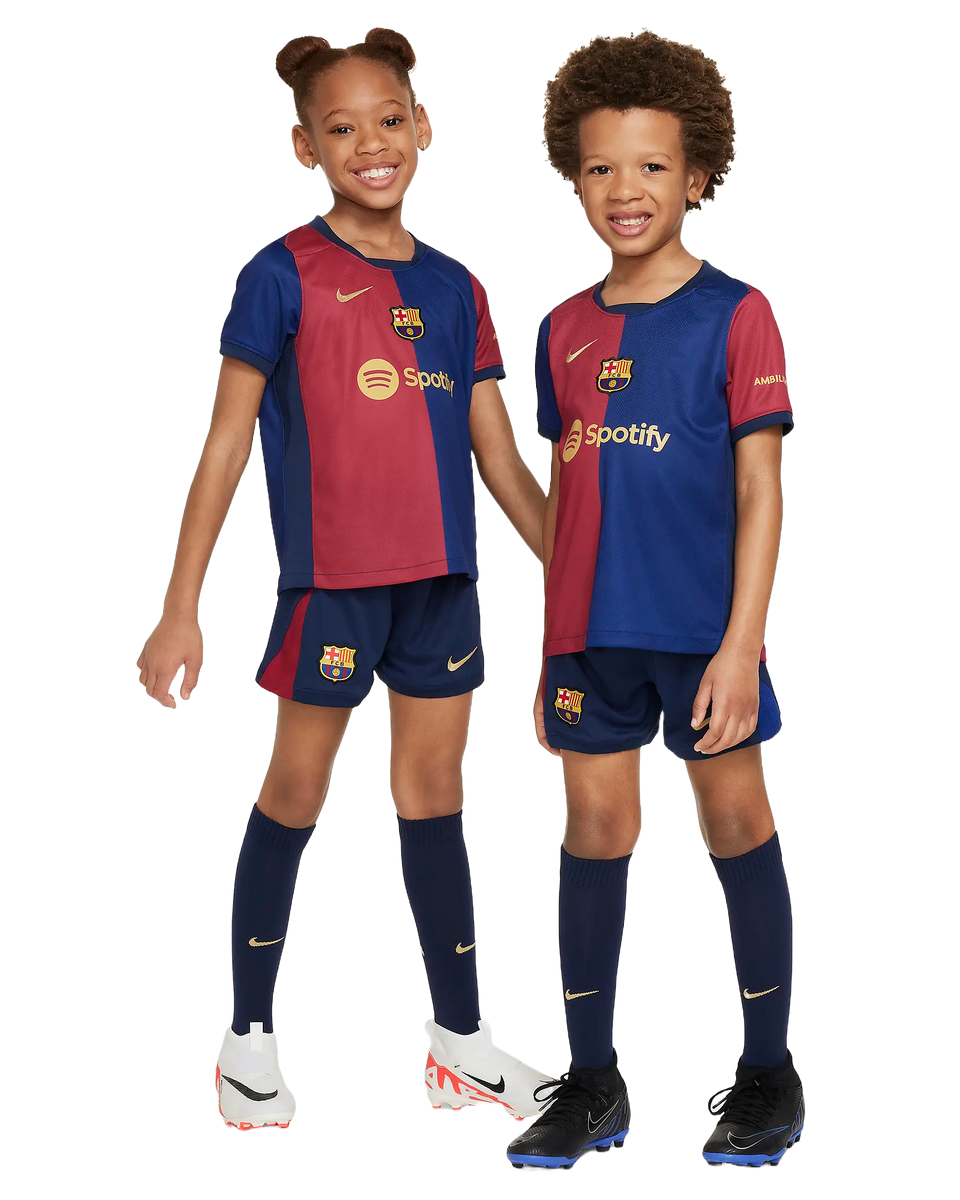 Barcelona 24/25 Kid's Home Shirt and Shorts