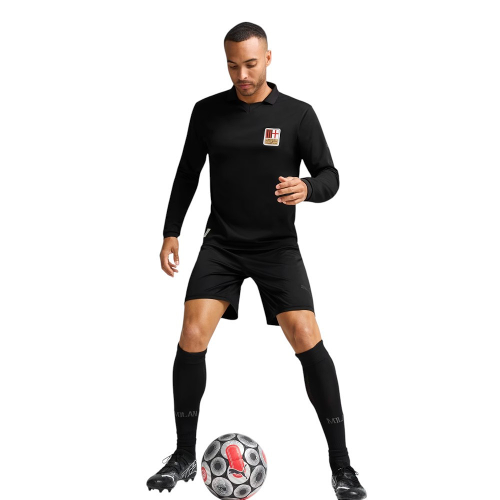 AC Milan Men's 125th Black Anniversary Long Sleeve Shirt