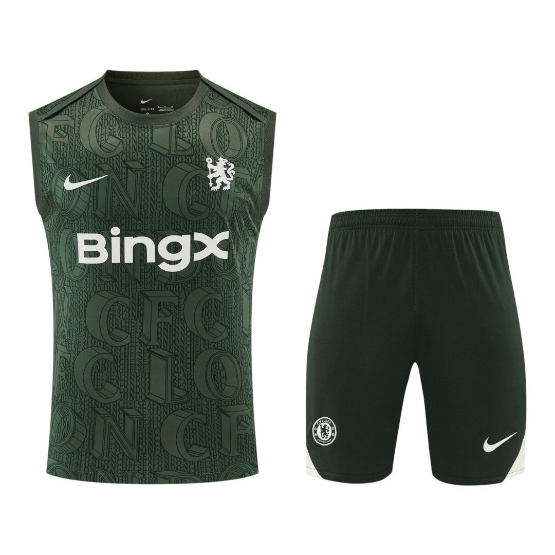 Chelsea 25/26 Men's Green Pre-Match Tank Top